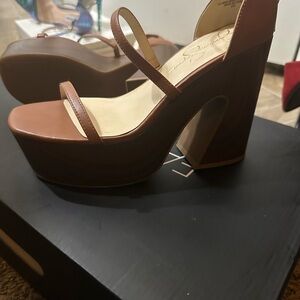 Jessica Simpson Brown Platform Heels